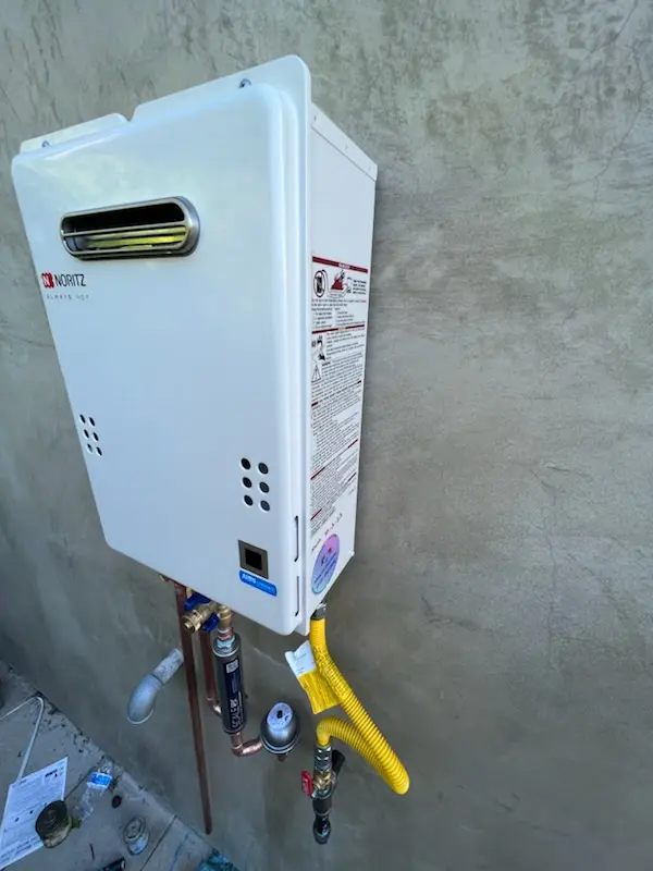 Tankless water heater installation for Belcaro homes